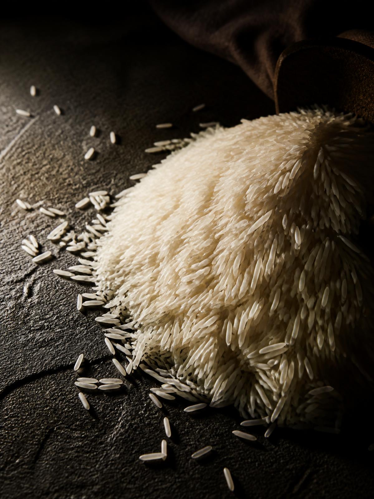 1121 Basmati Rice — Extra-long grain, aged
